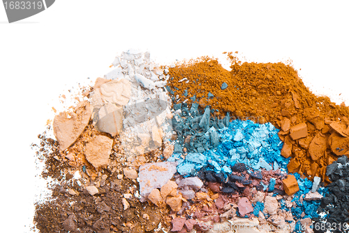 Image of set of multicolor crushed eyeshadows