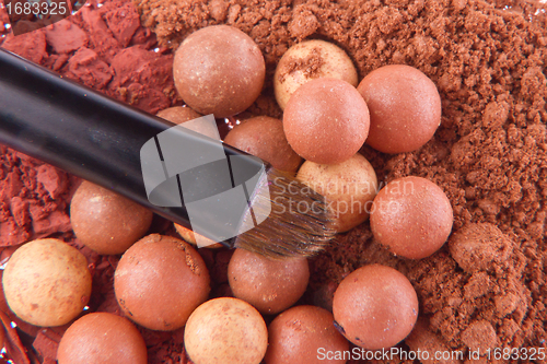 Image of bronzing pearls with eyeshadows
