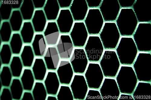 Image of abstract metallic grid