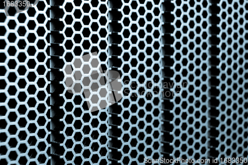 Image of abstract metallic grid