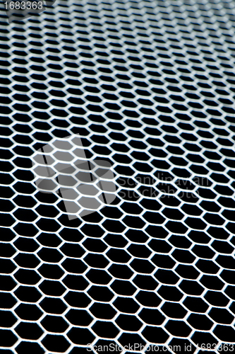 Image of abstract metallic grid