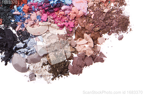 Image of set of multicolor crushed eyeshadows