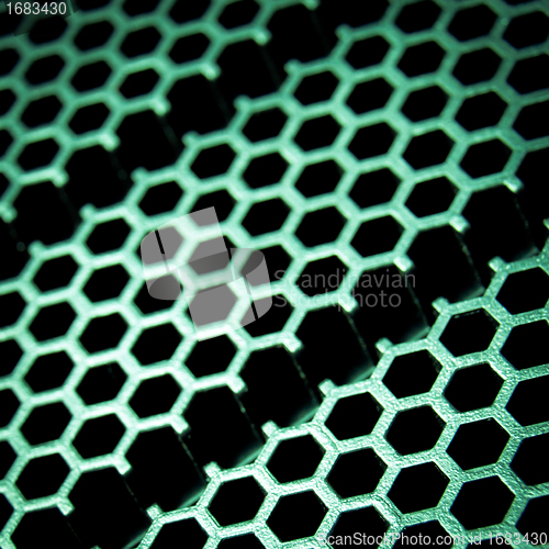 Image of abstract metallic grid