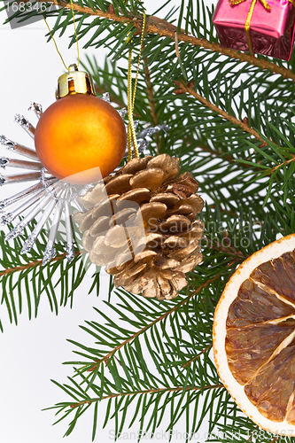 Image of Christmas tree decorated
