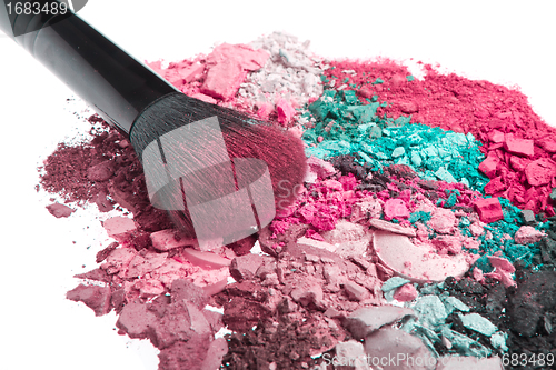 Image of set of multicolor crushed eyeshadows