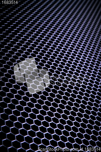 Image of abstract metallic grid