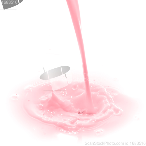 Image of strawberry milk splash