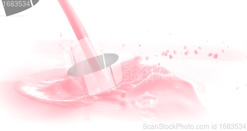 Image of strawberry milk splash