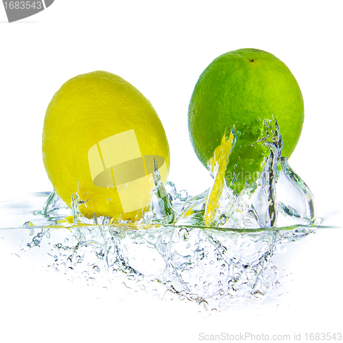 Image of citrus fruit splashing