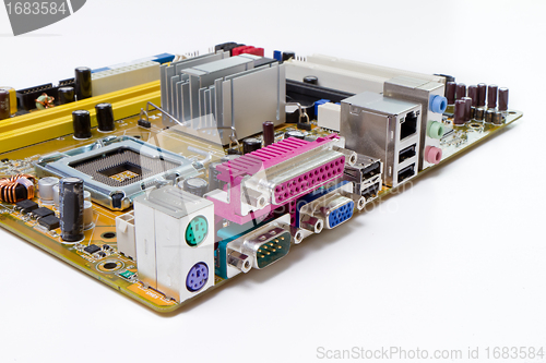 Image of motherboard isolated