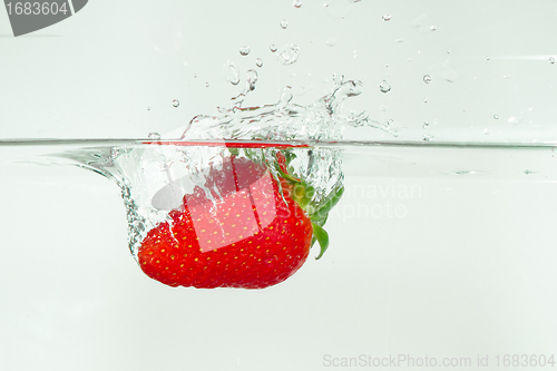 Image of strawberry in the water
