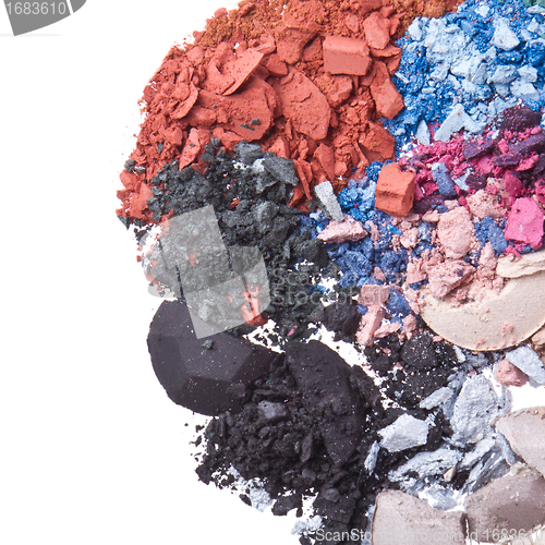Image of set of multicolor crushed eyeshadows
