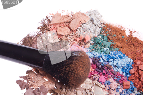 Image of set of multicolor crushed eyeshadows