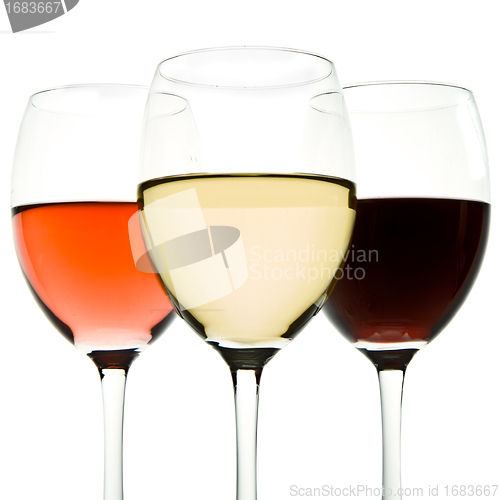 Image of three wine glasses