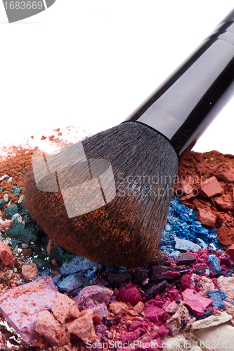 Image of set of multicolor crushed eyeshadows