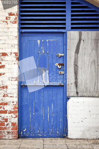 Image of old blue door