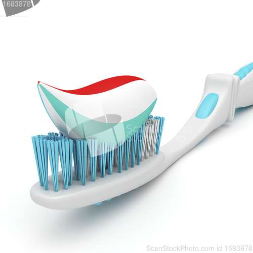 Image of Toothbrush with toothpaste