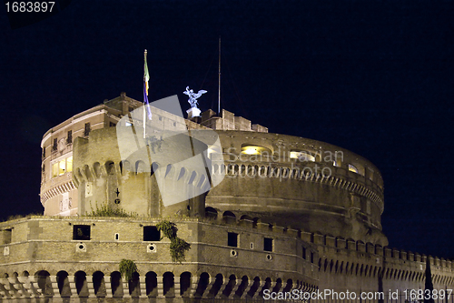 Image of Castel Sant' Angelo at night