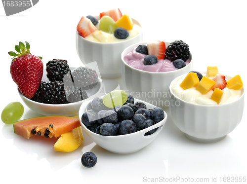 Image of Yogurts With Fruits And Berries