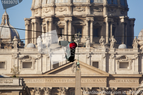 Image of Red light at St Peters