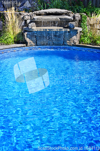 Image of Swimming pool with waterfall