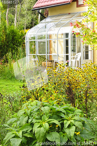 Image of Solarium and garden at home