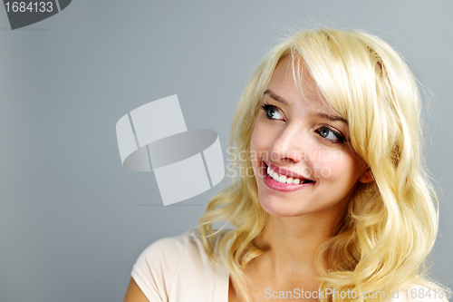 Image of Smiling young woman portrait