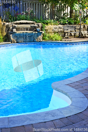 Image of Swimming pool with waterfall