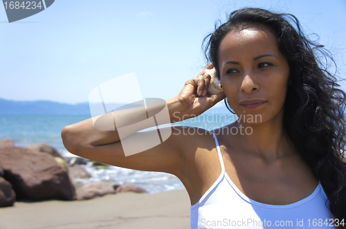 Image of Woman listening