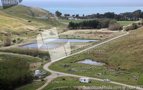 Image of sewage treatment ponds