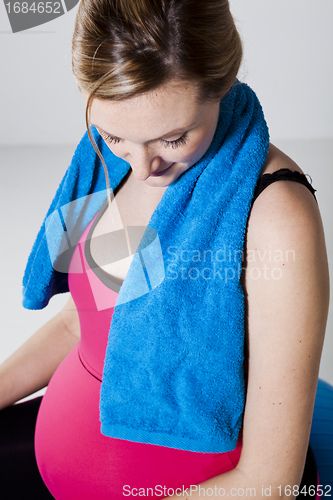 Image of Pregnant woman relaxing