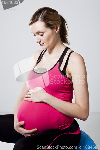 Image of Pregnant woman relaxing