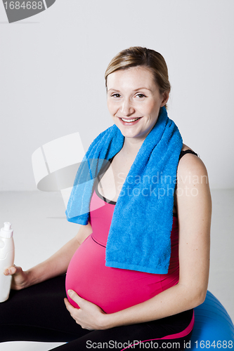 Image of Pregnant woman relaxing