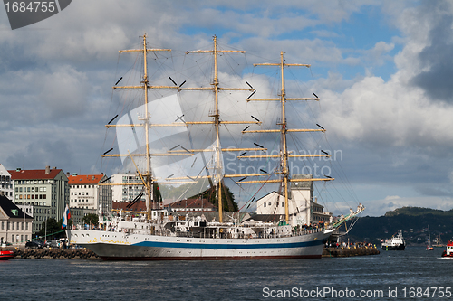 Image of Sailing ships docked