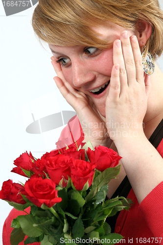 Image of Women with bouquet