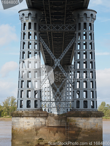 Image of Eiffel bridge over the Dordogne river, Saint Vincent de Paul