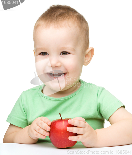 Image of Portrait of a cute cheerful little boy