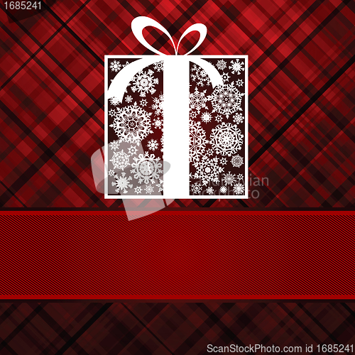 Image of Christmas box card. EPS 8