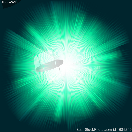 Image of A Blue color design with a burst. EPS 8
