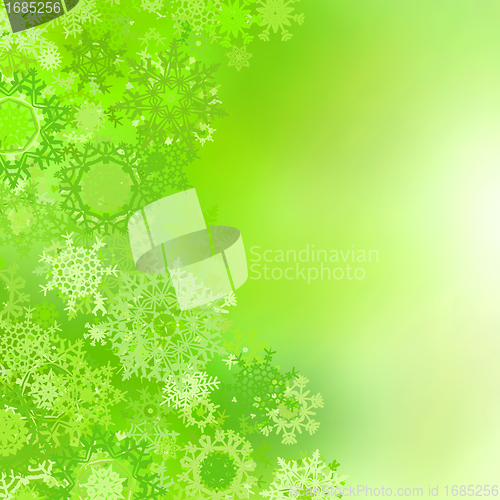 Image of Christmas background with snowflakes. EPS 8