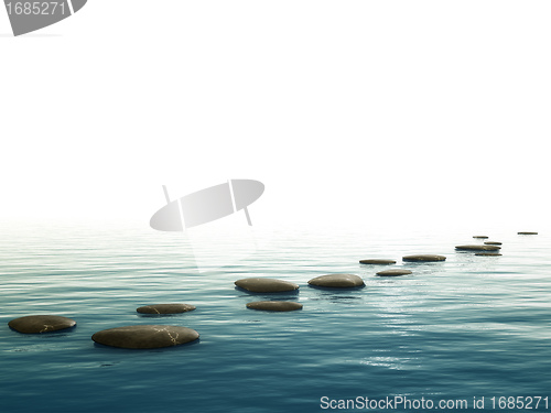 Image of step stones background