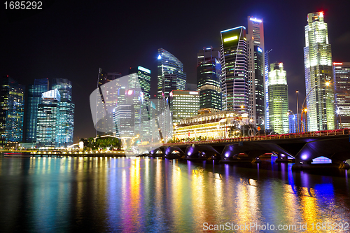 Image of Singapore cityscape at night