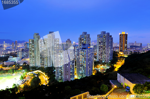 Image of crowded urban at night