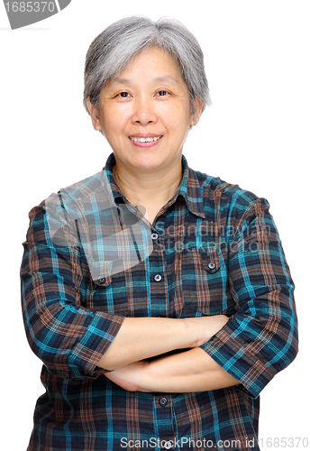 Image of mature asian woman smile