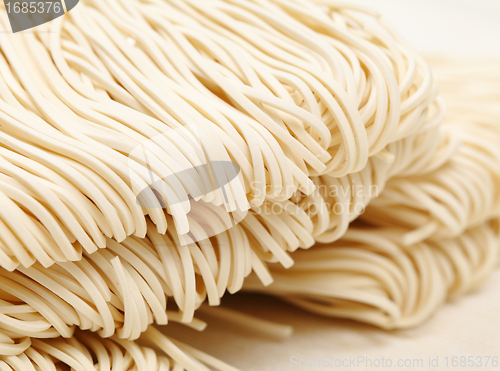 Image of Chinese white noodle close up