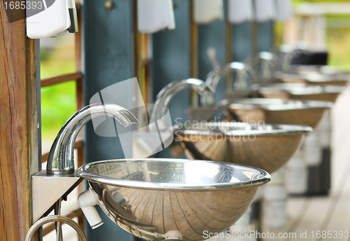 Image of sinks and taps outdoor