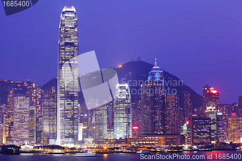 Image of Hong Kong skyline at night