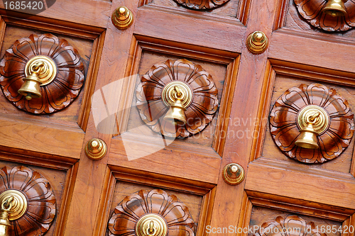 Image of temple door bells in india temple