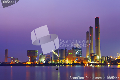 Image of power station at night