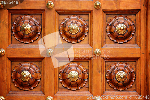 Image of temple door bells in india temple